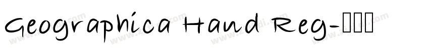 Geographica Hand Reg字体转换